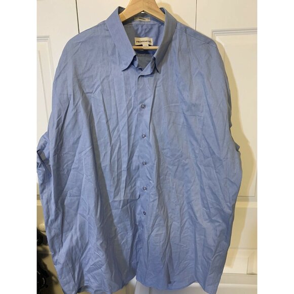 Pronto‎ Uomo Couture Men’s Sz XXL Light Blue Cotton Button Down Shirt - Picture 4 of 6